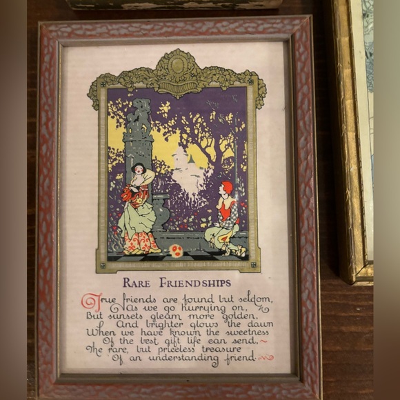 Four antique motto pictures— a century old! - Picture 2 of 8